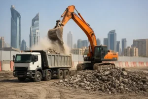 ترحيل الأنقاض وتنظيف الموقع